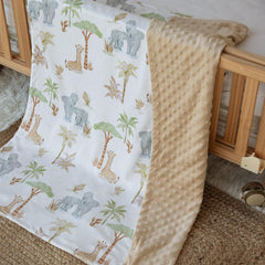 CIVARUA KIDS double-layer Minky blanket showing soft plush texture for nap time comfort.