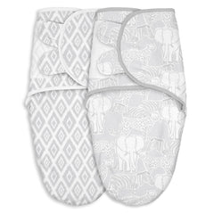 Civarua Kids elephant-pattern baby swaddle promotes calm, secure newborn sleep