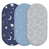 CIVARUA KIDS bassinet sheets 3-pack folded in package, soft and ready to use.