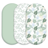 Civarua Kids sage green bassinet sheets with universal fit for various bassinets
