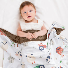 CIVARUA KIDS farm animals print blanket adds playful nursery charm