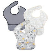 Civarua Kids mess-proof bib front view showing spill-resistant waterproof design.