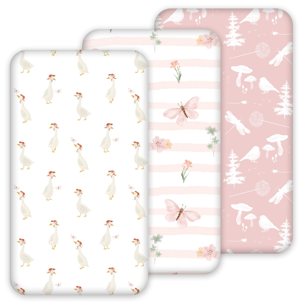 Civarua Kids pink floral nap mat sheet offers a soft year-round cover.