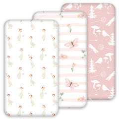Civarua Kids pink floral nap mat sheet offers a soft year-round cover.