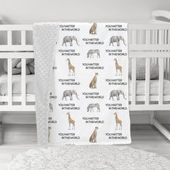 Civarua Kids rainbow-print blanket adds playful color to baby moments.