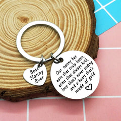 Ciyumu Grandma keychain gift in silver heart design for appreciation