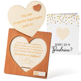 CJiangpo will you be my godfather puzzle board with heart design for a memorable proposal