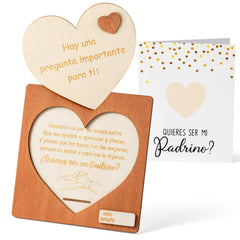 CJiangpo will you be my godfather puzzle board with heart design for a memorable proposal