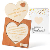 CJiangpo will you be my godmother puzzle heartboard, romantic proposal keepsake