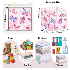 Clastyle Butterfly Kid Storage Cube side view highlights compact footprint for small closets