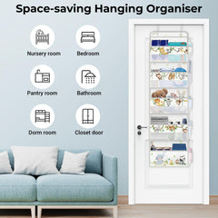Clastyle extensible hook protects doors from scratches while holding the organizer securely.