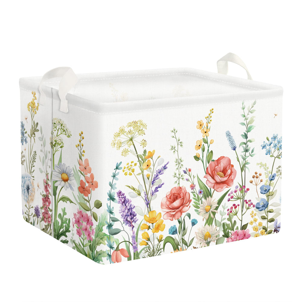Clastyle 36L wild flower storage basket in a playroom for toy organization