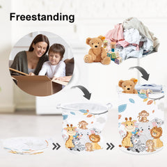 Clastyle baby hamper 45L capacity holds towels and clothes.