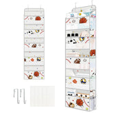 Clastyle ball over the door organizer with star design keeps toys organized behind the door.
