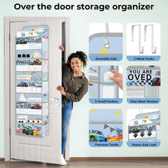 Clastyle bedroom door hanging shelf storing cosmetics and towels for easy access