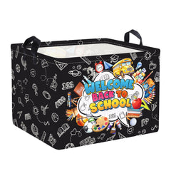 Clastyle black collapsible storage basket in bedroom for organization