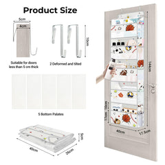 Clastyle door hanging shelf stores diapers and wipes efficiently.