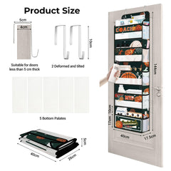 Clastyle Door Hanging Storage Five-Tier offers ample space behind doors for clutter-free rooms.