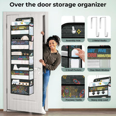 Clastyle Game Over the Door Organizer large capacity keeps toys, clothes, and wipes handy.