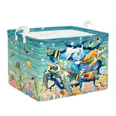 Clastyle Sea Turtle Baby Basket with 3D design, great for toy and book storage.