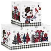 Clastyle snowman bins with handles for tidy toy storage.