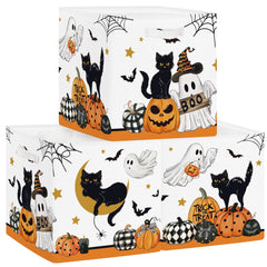Clastyle Spooky Halloween pumpkin design cube keeps toys neatly organized.