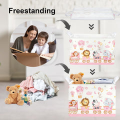 Clastyle zebra collapsible clothes hamper keeps laundry organized