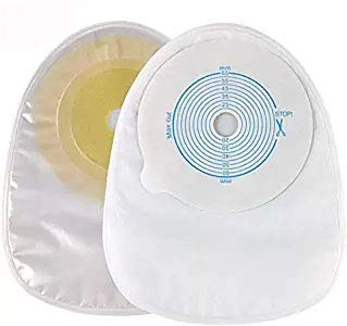 CLCMS disposable one-piece ostomy bag with closed design for discreet wear and secure seal.