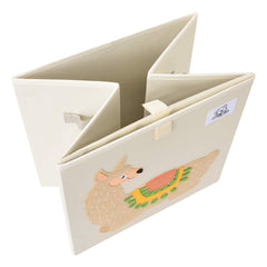 CLCROBD Alpaca cube bin folded-flat design saves space when not in use.