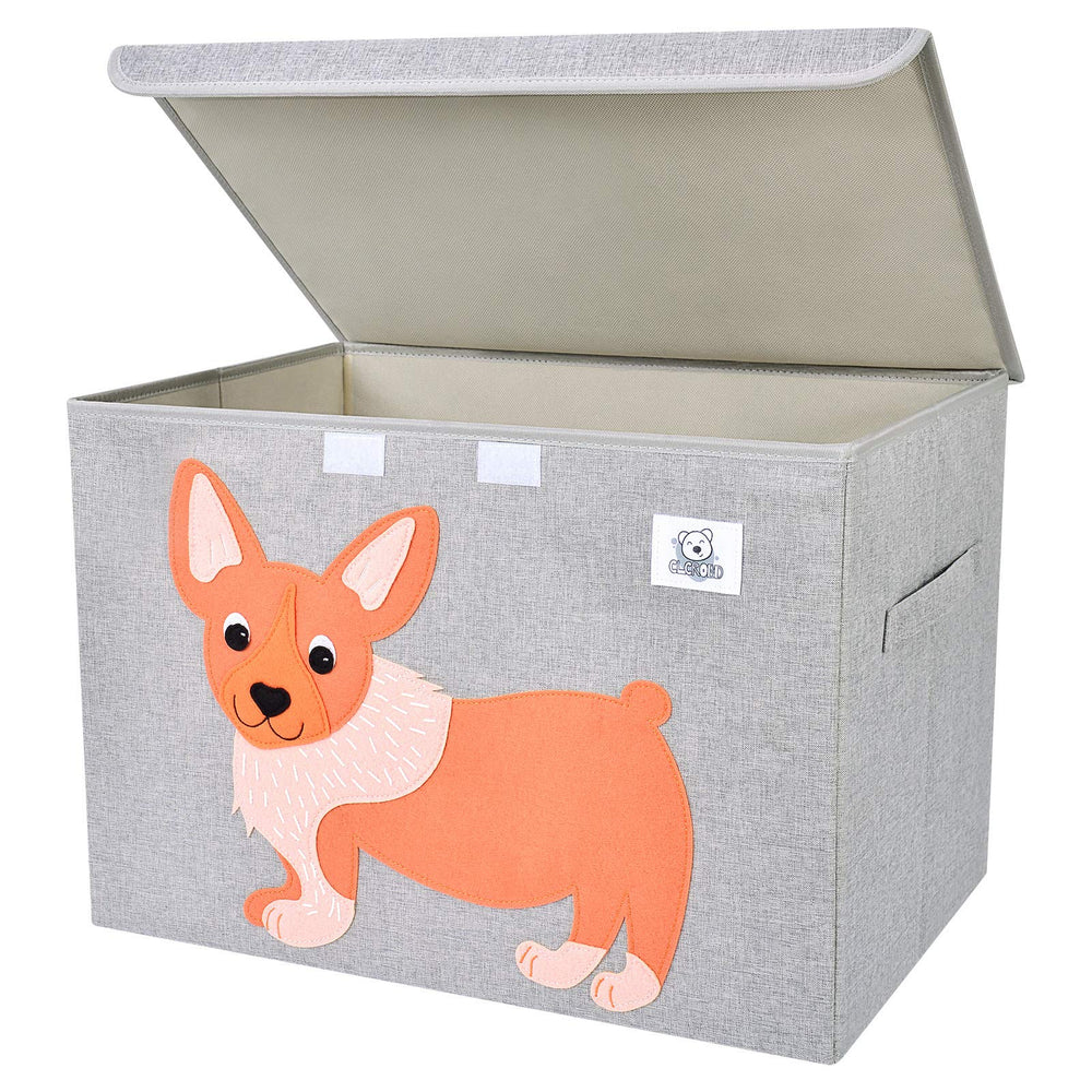 CLCROBD foldable large toy chest with lid keeps toys organized and accessible