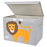 CLCROBD foldable toy chest lion front view for tidy play spaces