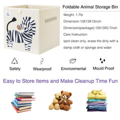 CLCROBD Zebra storage bin with reinforced sides keeps shape during play.