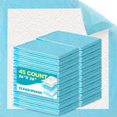 Clean Spaces bed pad shows ultra-absorbent core for quick moisture absorption