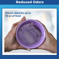 Cleanis Carebag no-leaks design keeps surroundings clean during use.