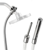 Cleanstream shower enema system with 6-foot metal hose for flexible installation.
