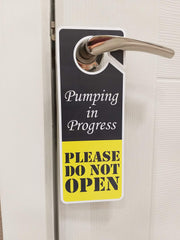 CLEVER SIGNS double-sided do not disturb sign provides privacy on both sides.
