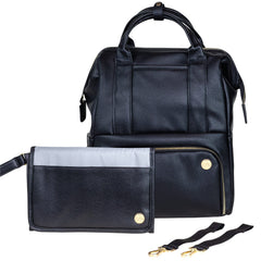 CleverMade Lily diaper backpack top compartment for quick access to essentials.