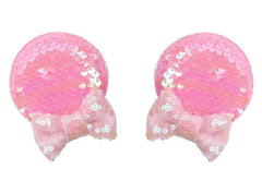 CLGIFT Minnie headband with ears for babies; comfortable fit for family photos.