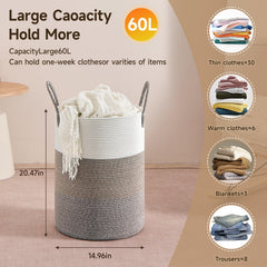 CLHMILY&Z nursery setup using the round rope basket for diapers