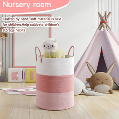 CLHMILY&Z round rope basket showcases durable, breathable weave for tidy spaces