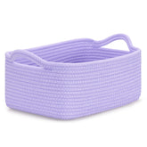 CLHMILY&Z small cube storage basket in purple with handles for neat toy organization.