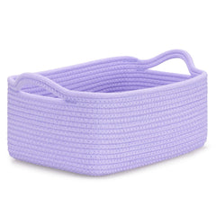 CLHMILY&Z small cube storage basket in purple with handles for neat toy organization.