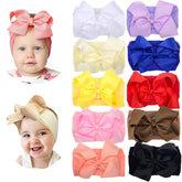 Clipband 6-inch baby headband with a big black bow for comfortable everyday wear