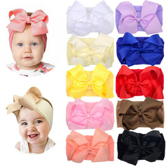Clipband 6-inch baby headband with a big black bow for comfortable everyday wear