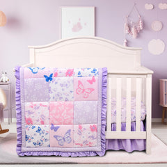 Cloele butterfly crib sheet in soft polyester for gentle baby sleep