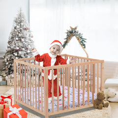 Cloele square playard sheet uses elastic bands to stay snug