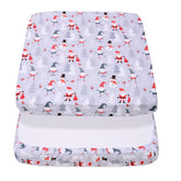 Cloele Christmas square playard sheet shows soft fabric for baby's skin