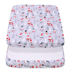 Cloele Christmas square playard sheet shows soft fabric for baby's skin