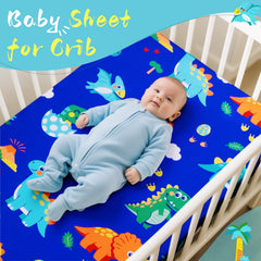 Cloele colorful dinosaur design brightens nurseries for boys and girls.
