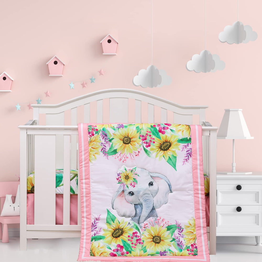 Cloele elephant bedding fitted sheet for crib comfort
